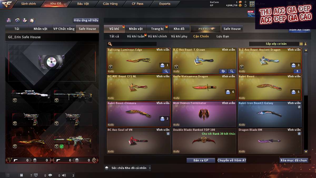shop acc cf uy tin gia re